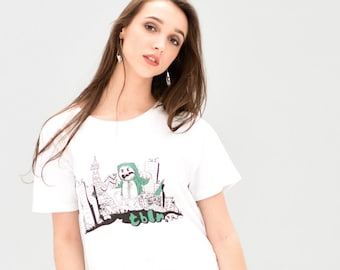 Streetwear T-Shirt Baby Godzilla in Paris Unisex