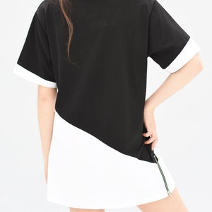 Unisex Long t-shirt-dress Shockotom II zipped image 4