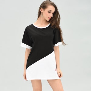 Unisex Long t-shirt-dress Shockotom II zipped image 3