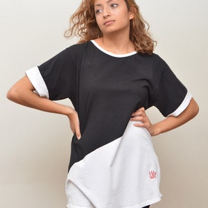 Unisex Long t-shirt-dress Shockotom II zipped image 5