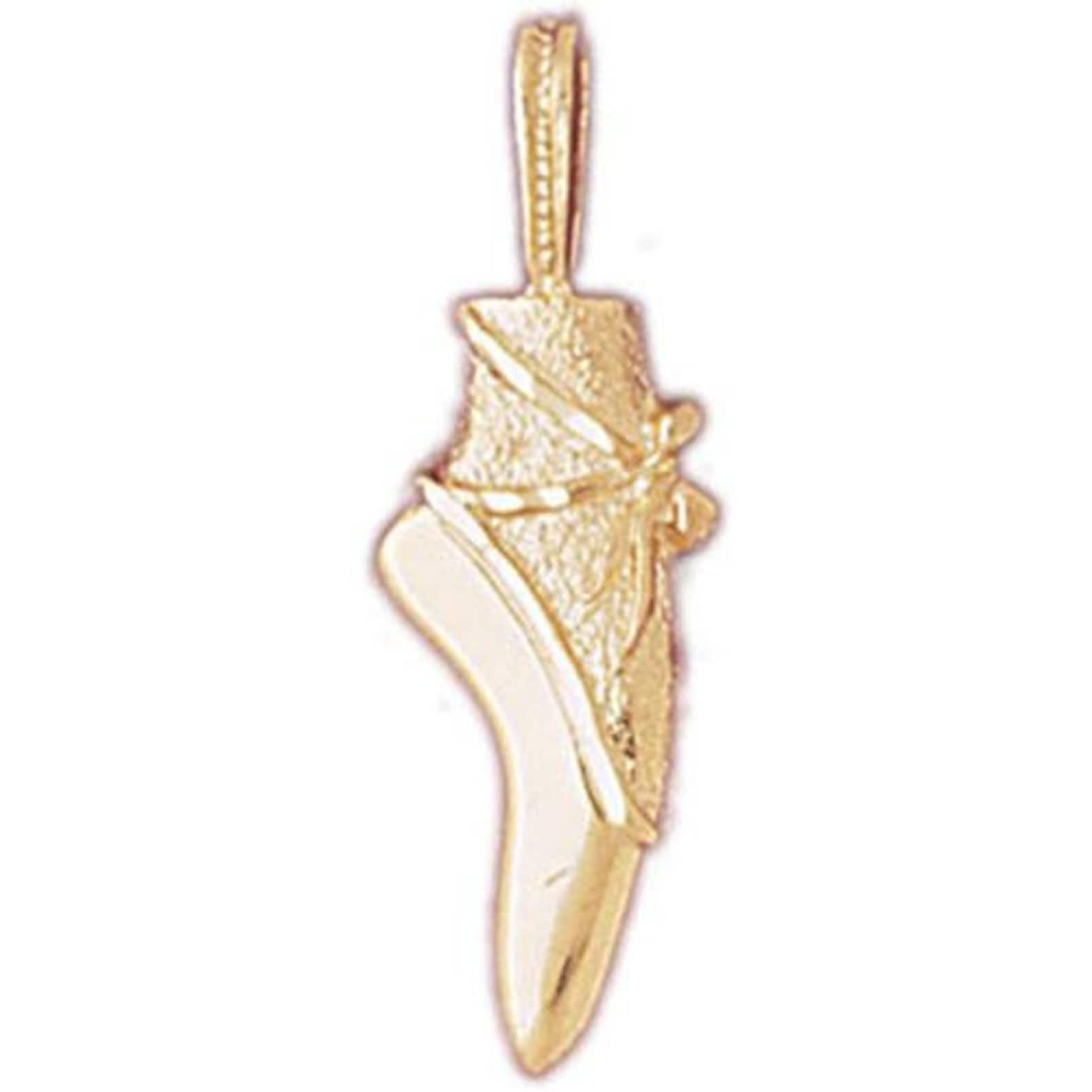ballet shoes jewelry, 14kt gold pendant, any occasion gift,wedding gift,holiday gift,memorable gift,gold charm,can engrave text.