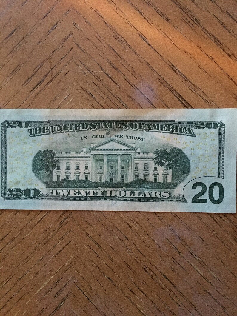 Lucky Money Near solid 7's 20 dollar bill lucky US | Etsy