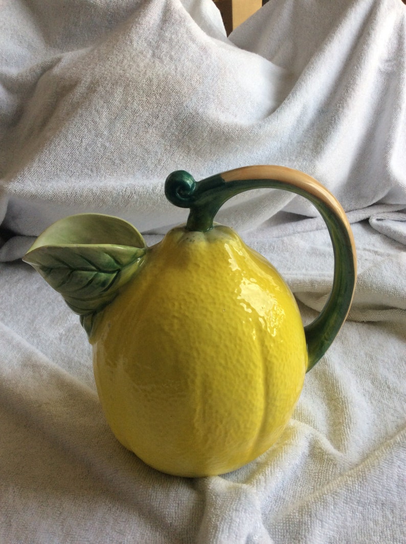 Yellow Vase Lemon vase pitcher flower vase beautiful Etsy