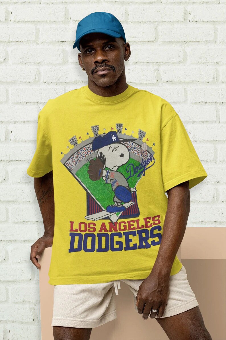 Vintage MLB Los Angeles Dodgers Peanuts Snoopy Sweatshirt Los Etsy