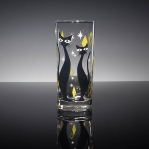 Atomic Cat 4-Color Set of Drinking Glasses, Dishwasher Safe Cocktail or Water Glasses, Inspired by MCM Mid Century Modern Vintage Glassware image 6