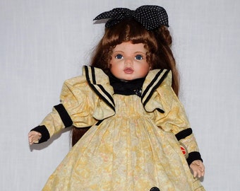 Vintage Delton Product Corp. Numbered 383/1500 Fine Collectibles 21" Porcelain Doll "Dana" 9018-3