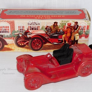Vintage Avon 1970&#39;s Stutz Bearcat 1914 Car Oland After Shave Empty Decanter Bottle w/Box