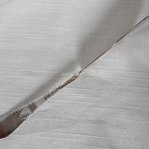 Vintage 1888 Aurora Silver Plate Co. Peerless or Leader Twisted Handle Master Butter Knife