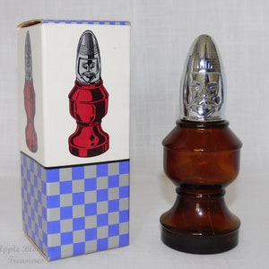 Vintage Avon The Bishop Chess Piece Hair Lotion For Men Empty Decanter Bottle w/Original Box