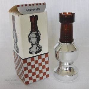 Vintage Avon The Rook II Chess Piece Wild Country After Shave Empty Decanter Bottle w/Original Box