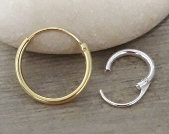 Hoop earrings, Sterling silver hoop, Small hoops, Silver hoops, Tiny hoops, Small silver hoops, Gold cartilage hoop, Delicate hoops, Hoops