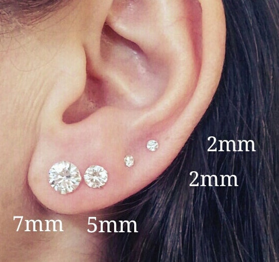 tiny silver stud earrings