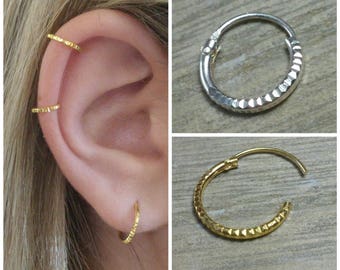 Cartilage hoop, Cartilage piercing, Gold cartilage hoop, Helix earring, Helix hoop, Helix, Helix piercing, tragus earrings, tragus jewelry