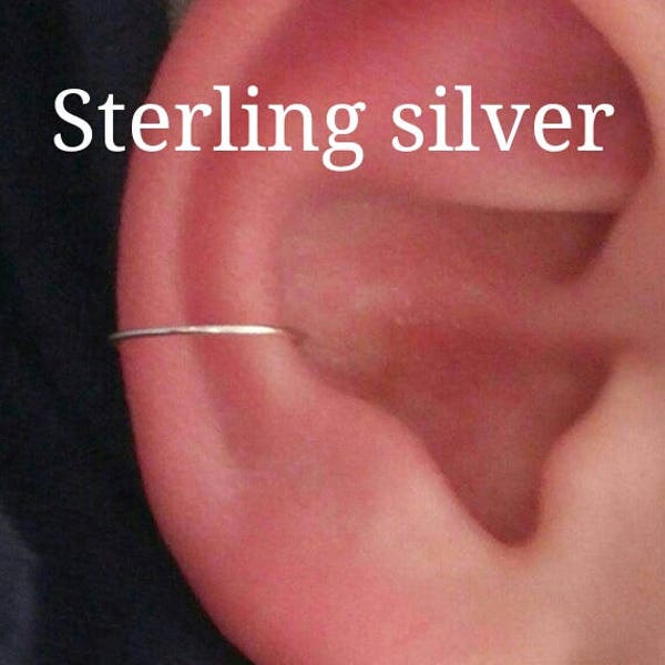 Conch Ohrring, Conch Piercing, Conch Hoop, Conch Piercing Schmuck, Conch Piercing Hoop, Conch, silber großer Hoop, gold großer Hoop, Ohrmanschette