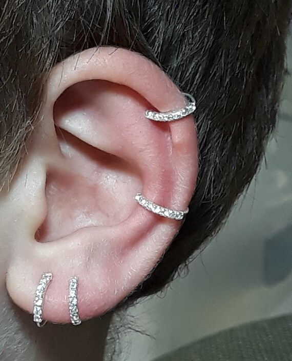 Ring earrings hot sale for cartilage