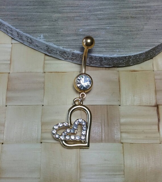 Belly ring Belly piercing Navel piercing Belly ring dangle Etsy