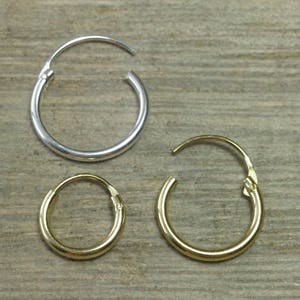 Cartilage hoop, Small hoop earrings, Gold hoop earrings, Silver hoop earrings, Gold hoops, Hoop earrings silver, Hoop earrings gold image 5