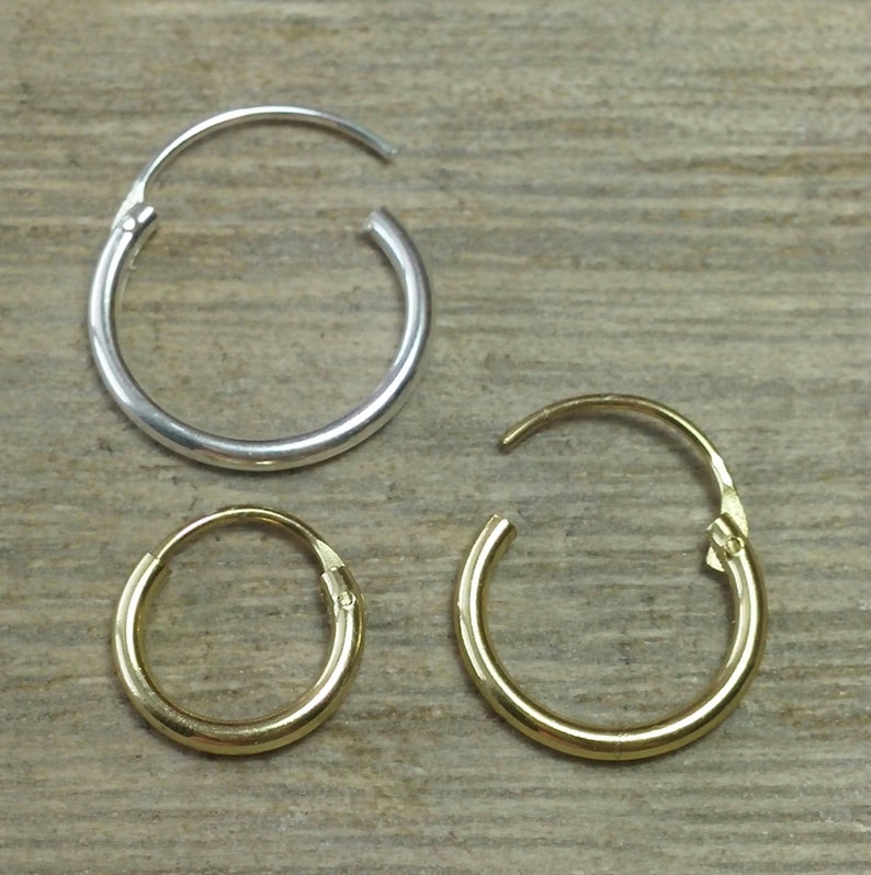 Cartilage hoop, Small hoop earrings, Gold hoop earrings, Silver hoop earrings, Gold hoops, Hoop earrings silver, Hoop earrings gold image 5