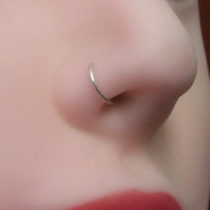 Fake Nose Ring, Sterling silver Hoop, Fake piercing, Faux nose ring,  Nose jewelry, Fake nose hoop, Fake nose piercing, Faux nose piercing