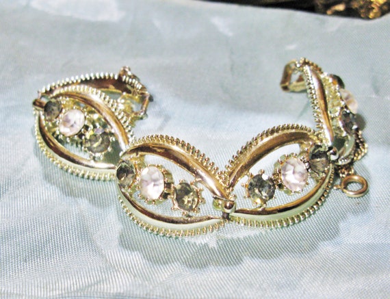 Coro Crystal Diamante Bracelet, Silver Tone, Safe… - image 8