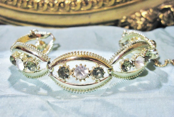Coro Crystal Diamante Bracelet, Silver Tone, Safe… - image 3