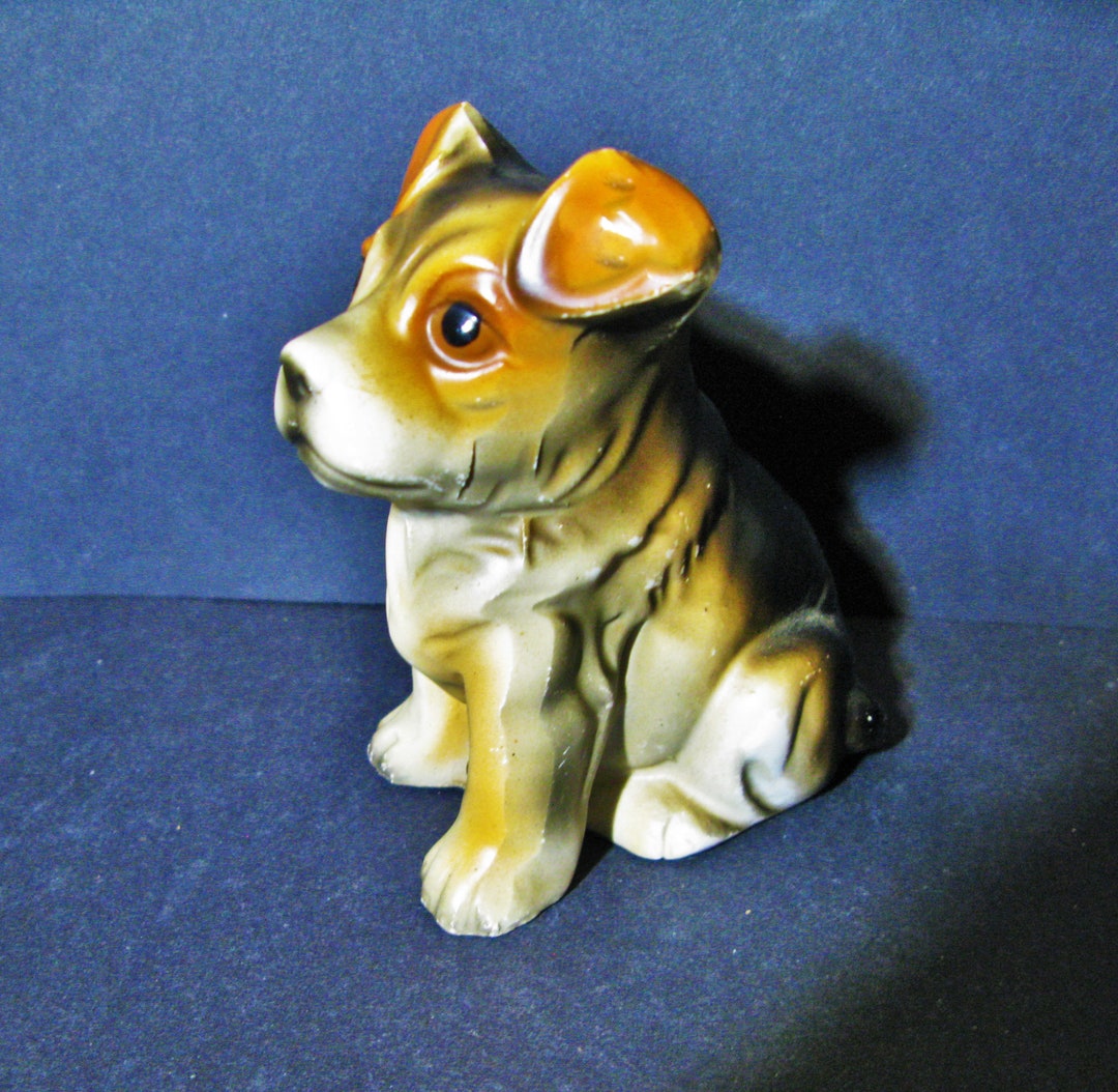 Vintage Dog Figurine Cute Japanese Dog Figure Ceramic Dog Etsy