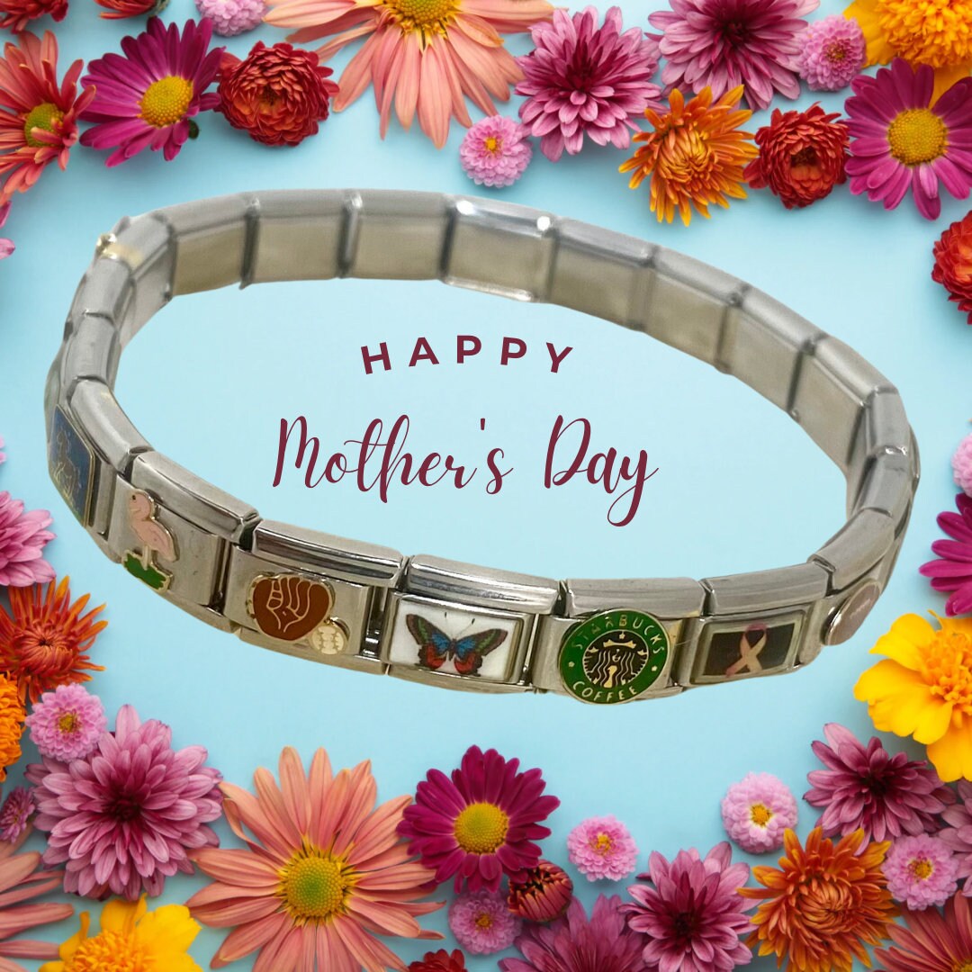 Sports Mom mothers Day Italian Charm Bracelet Etsy