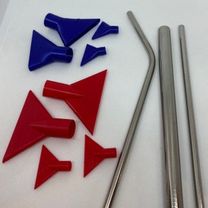 Master Set of Nozzle Attachments WITH Straws !  for -Acrylic Paint Pouring / Fluid Art
