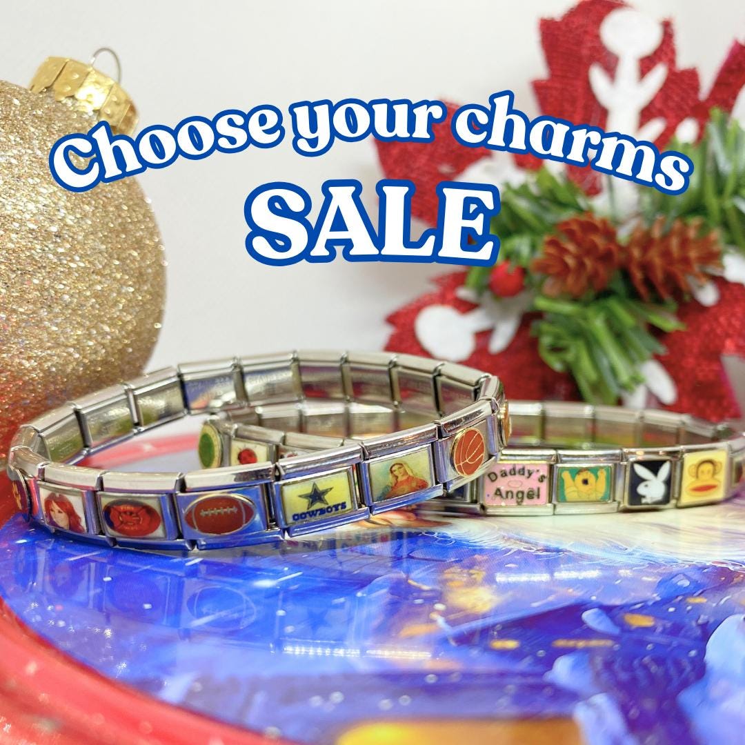 90s Italian Charm Bracelet - Etsy