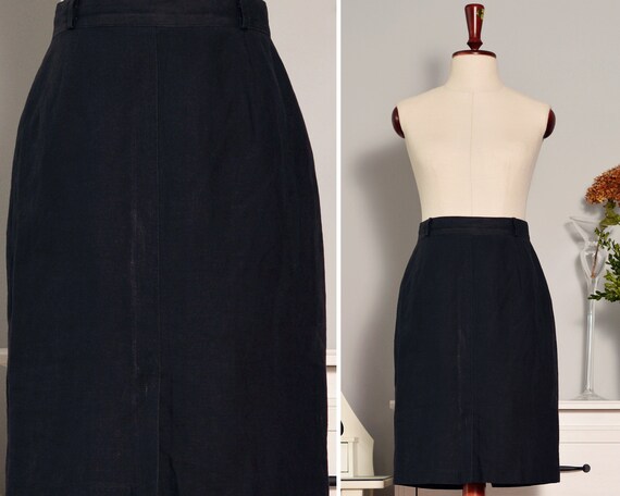 tight black mini pencil skirt
