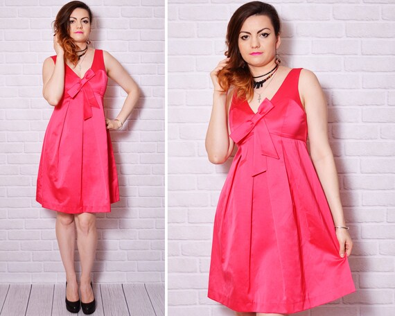 Pin Up Dress Satin 90s A line Flared Dresses Sundr