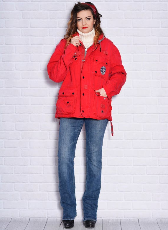 Montagne veste voyage randonnée rouge vestes vestes rouge coupe-vent unisexe coupe Boyfriend à manches longues poche Cargo champ de coton ea06f5 Montagne veste voyage randonnée rouge vestes vestes rouge coupe-vent unisexe coupe Boyfriend à manches longues poche Cargo champ de coton ea06f5