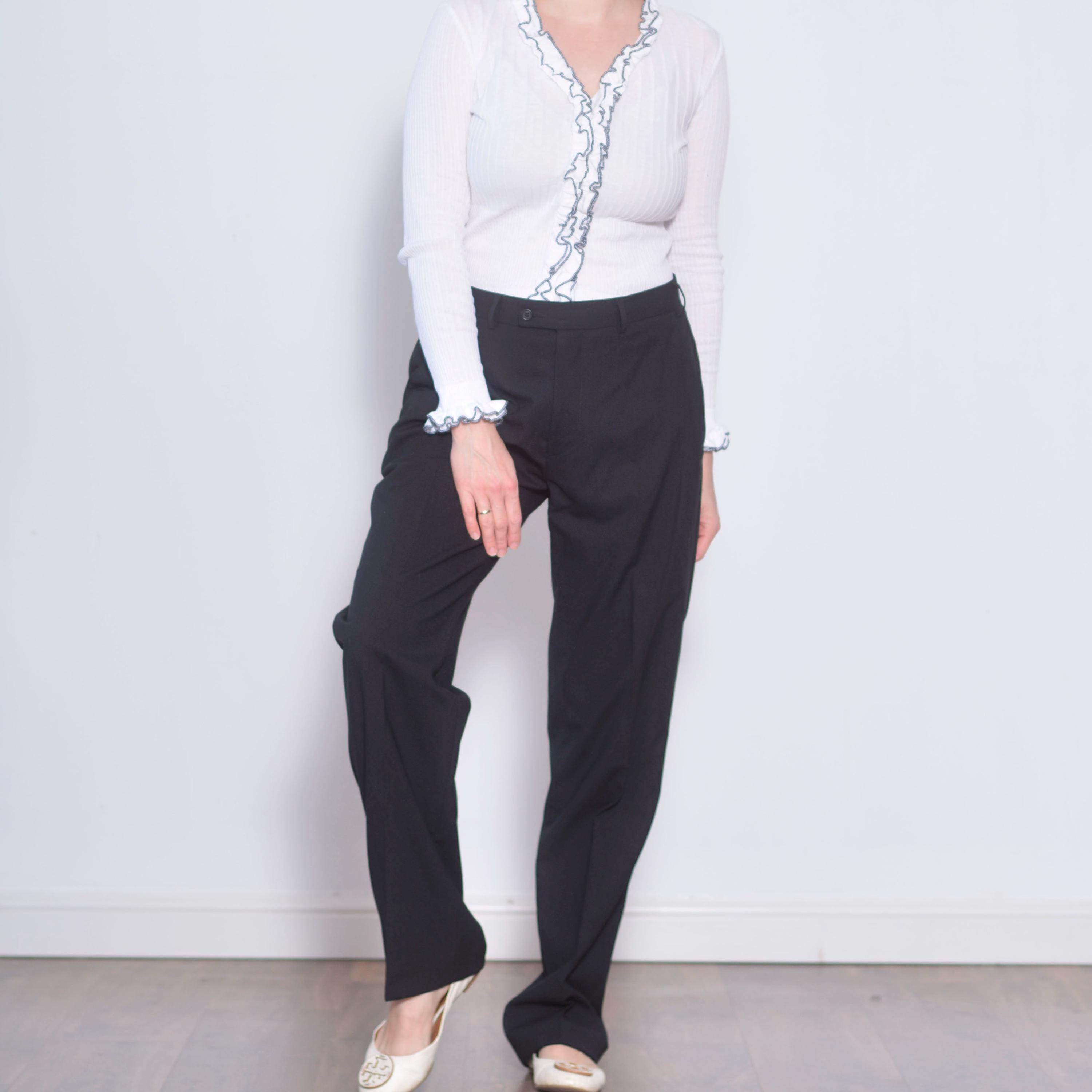 パンツ Vintage Italian Wool Trouser Clearance Vintage Italian Wool Suit Pants | High-waisted