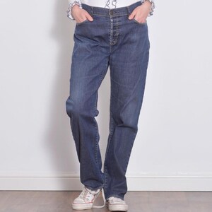 Clearance Vintage Calvin Klein Dark Wash Straight Leg Jeans | Men&#39;s Size 36 | Y2K Mid-High Waist Denim Pants