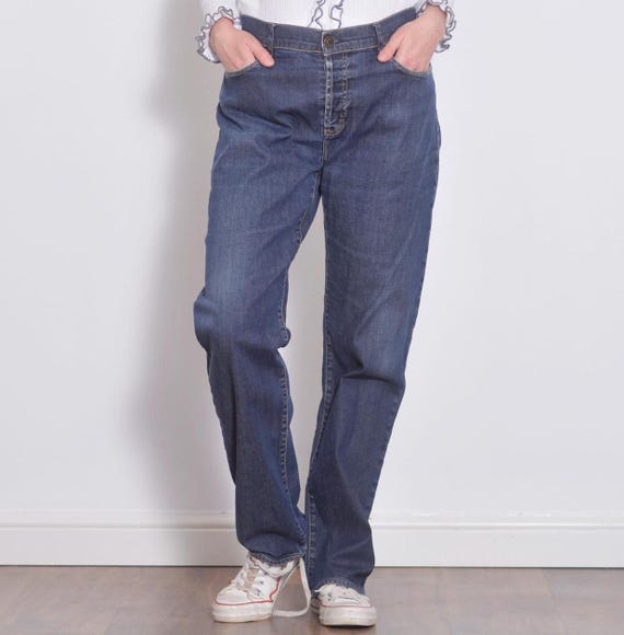 Vaqueros vintage Calvin Klein de corte recto con lavado oscuro