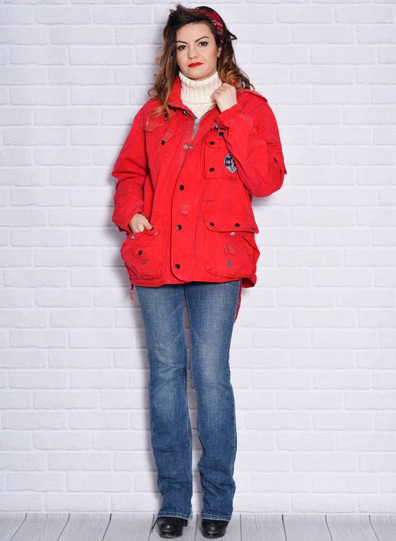 Montagne veste voyage randonnée rouge vestes vestes rouge coupe-vent unisexe coupe Boyfriend à manches longues poche Cargo champ de coton ea06f5 Montagne veste voyage randonnée rouge vestes vestes rouge coupe-vent unisexe coupe Boyfriend à manches longues poche Cargo champ de coton ea06f5