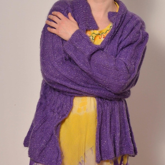 トップス Vintage mohair cardigan 90s Shaggy Mohair Cardigan | S-XL - Lucky Vintage