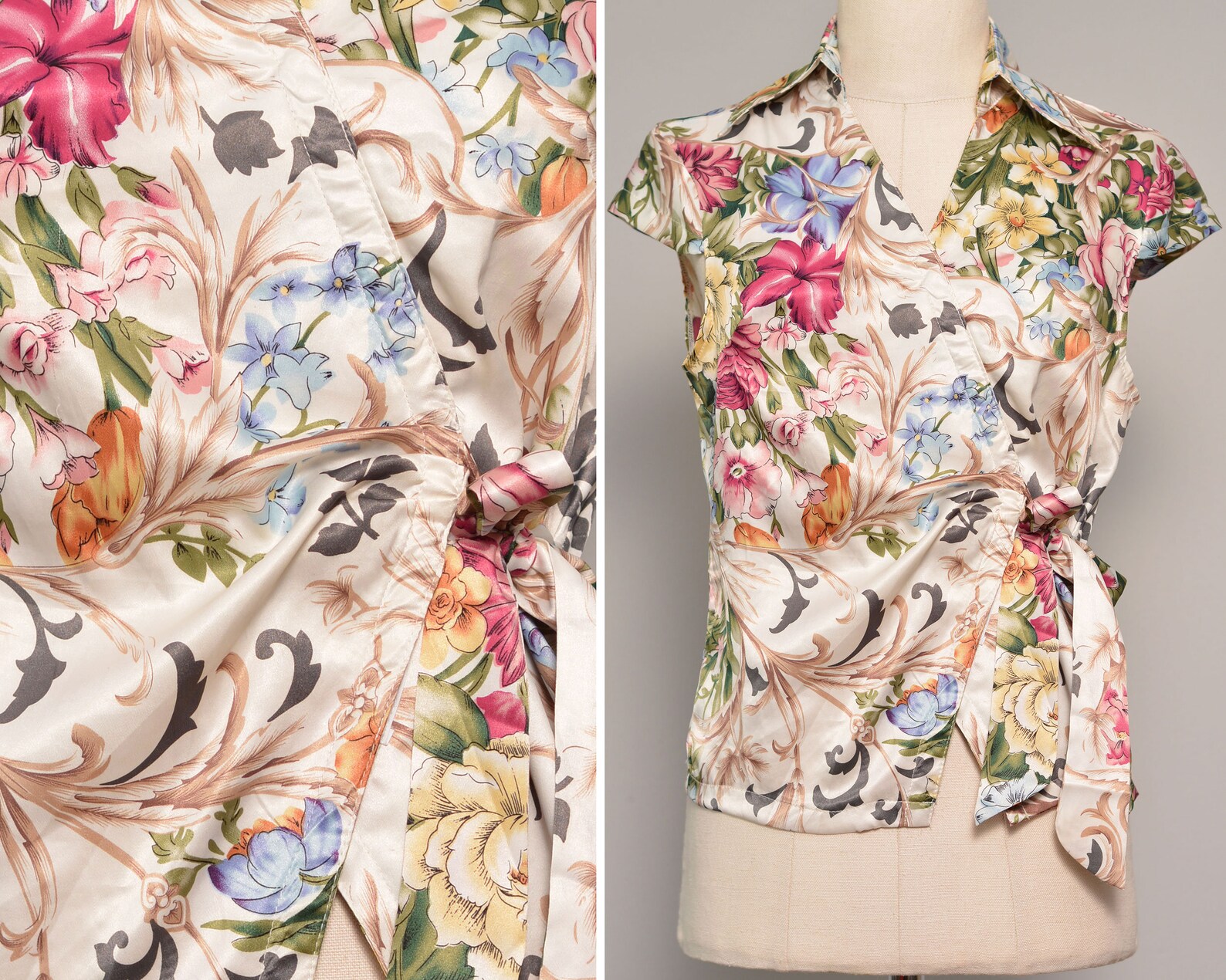 floral print wrap