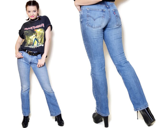 High Waisted Jeans Levis Jeans Women Bell Bottoms Denim Pants Vintage ...