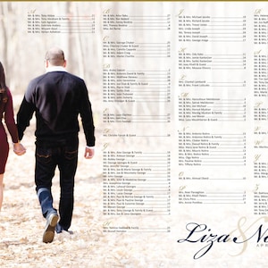 Custom Photo Wedding Seating Charts 24x36