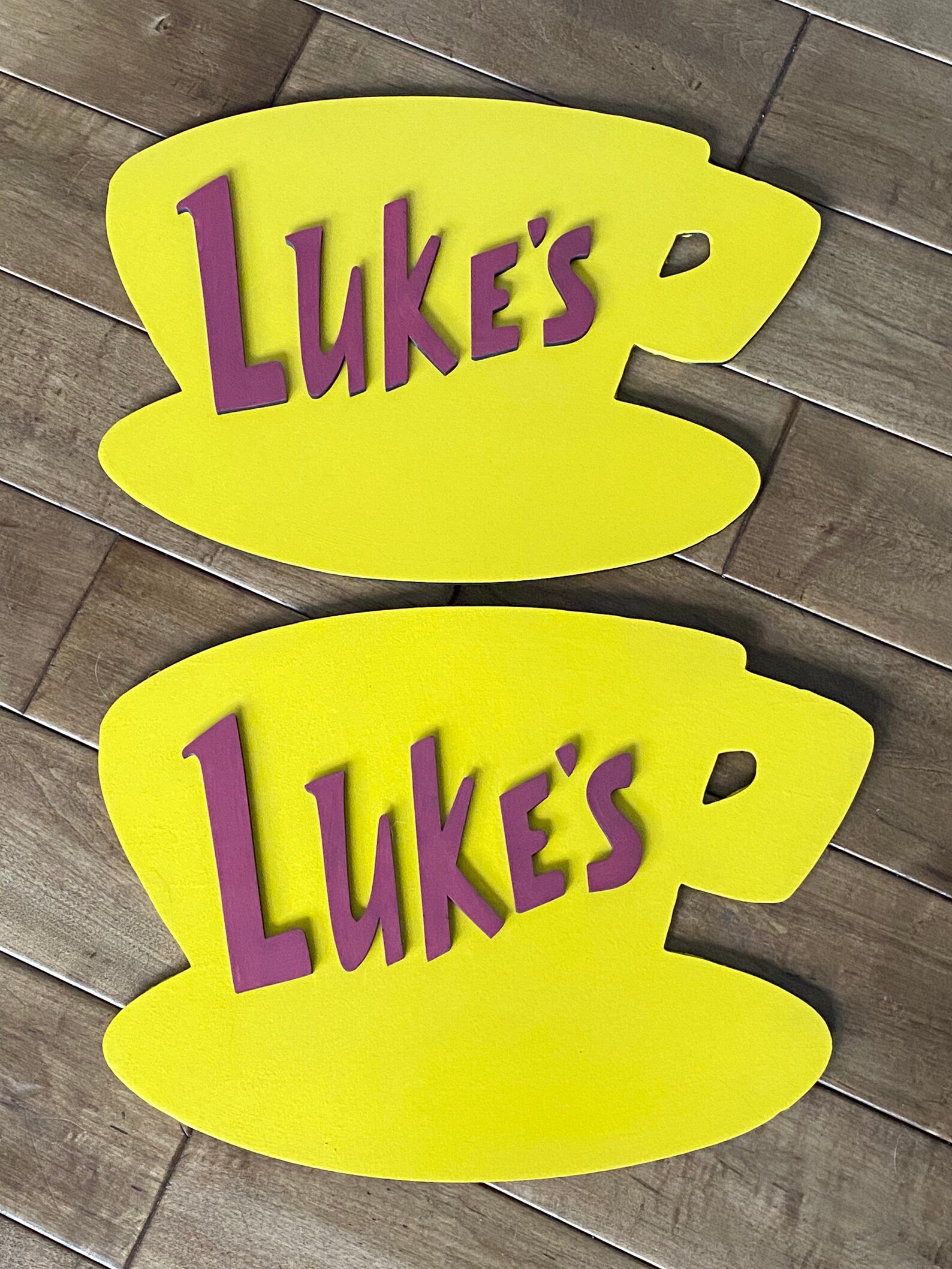 Lukes Diner Sign Gilmore Girls Sign Stars Hollow Wood | Etsy