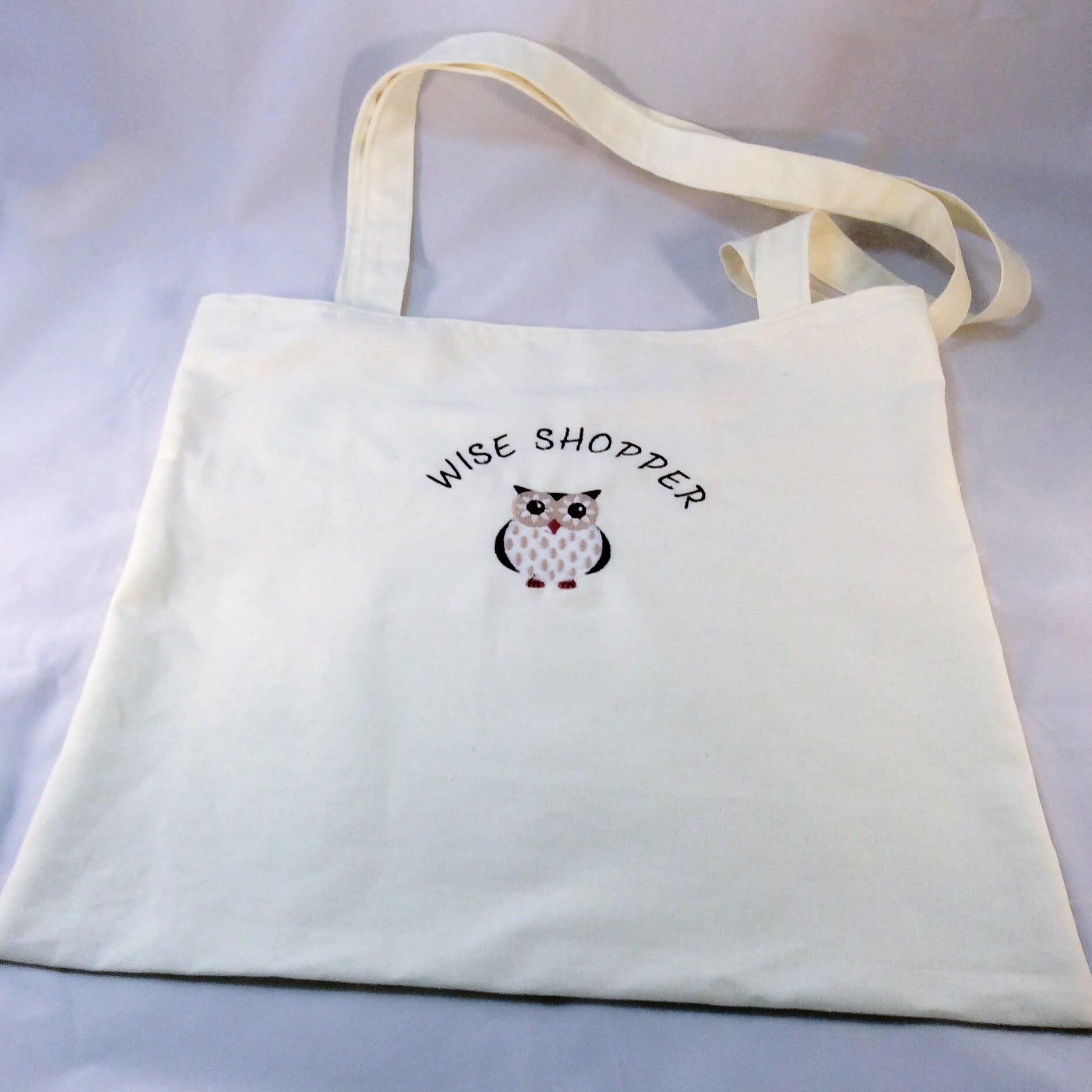 Owl shopping / tote bag long handle