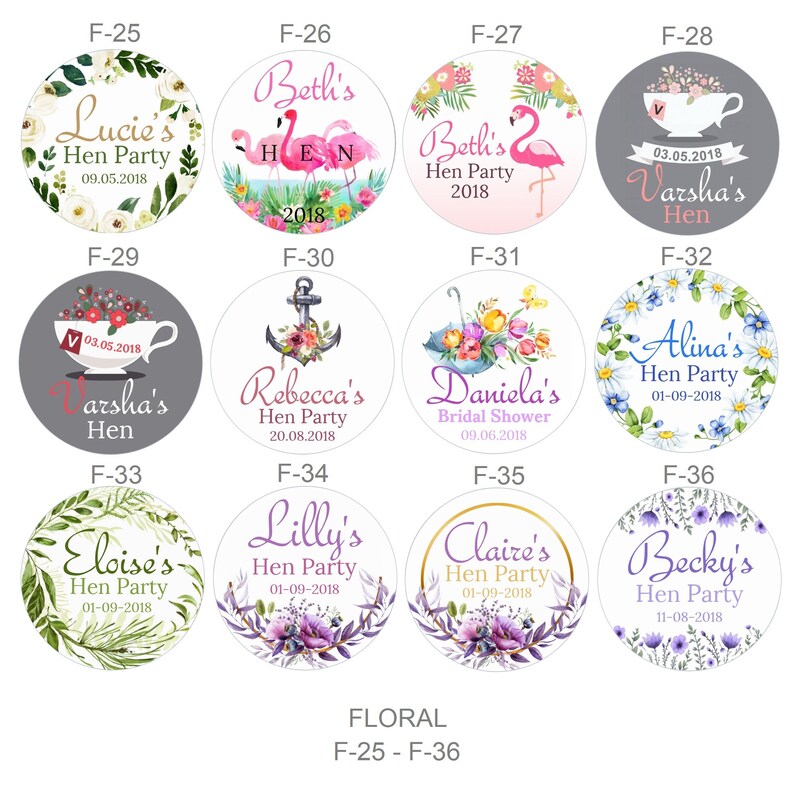 Hen Party Favour Personalised Lip Balm, Floral Hen Party Bag Fillers, Floral Wreath Wedding Favours, Hen Do Party Bag Fillers, Lip Gloss image 4