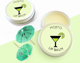 Mojito Lip Balm: Natural Lime & Mint Cocktail Flavor