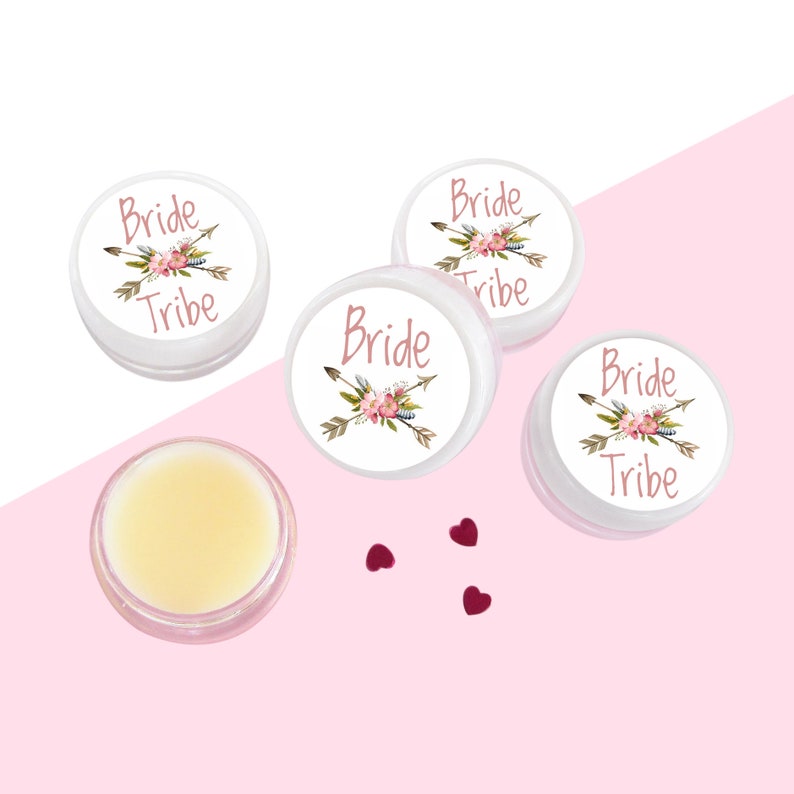 Bride Tribe Lip Balm Gloss in Prosecco or Strawberry Flavour, Hen Do Favour, Bridal Party Gifts, Hen Party Favours, Wedding Favours image 3