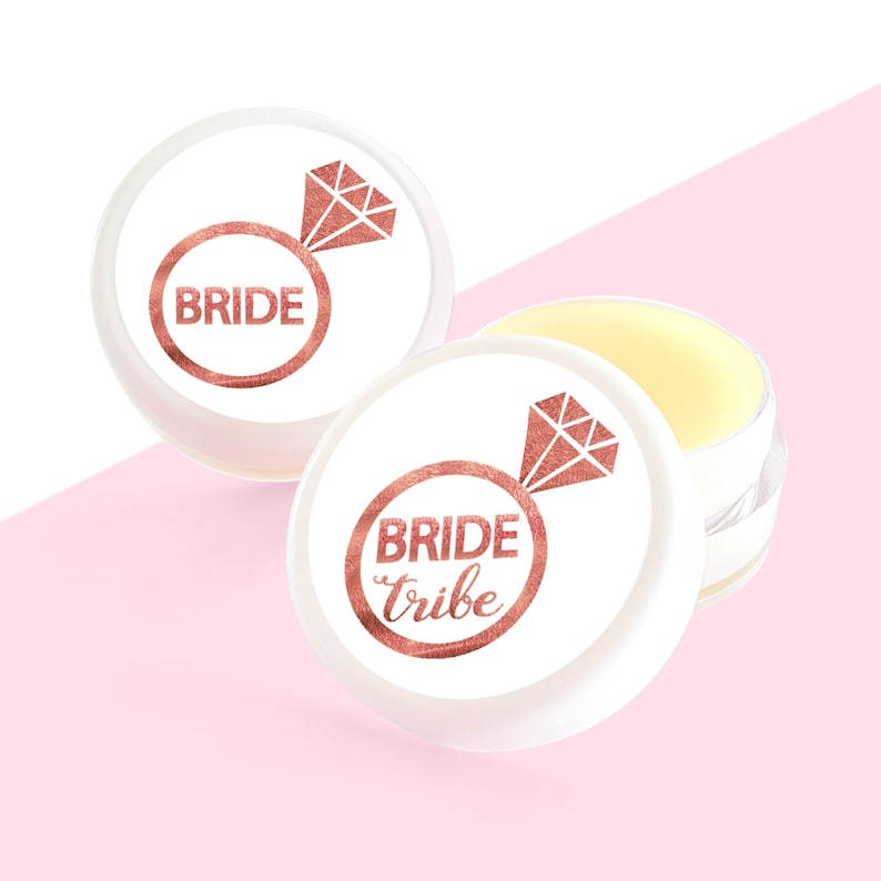 Bride Tribe Lip Balm Gloss in Prosecco or Strawberry Flavour, Hen Do Favour, Bridal Party Gifts, Hen Party Favours, Wedding Favours image 2