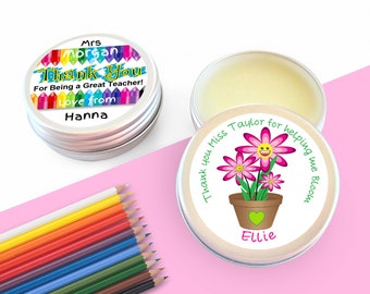 Thank You For Helping Me Bloom Lip Balm, Personalised Teacher Gifts, Thank you Teacher Gifts, Nursery Teacher, Gift For Teachers