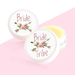 Bride Tribe Lip Balm Gloss in Prosecco or Strawberry Flavour, Hen Do Favour, Bridal Party Gifts, Hen Party Favours, Wedding Favours image 1