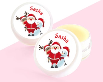 Personalised Christmas Lip Balm, Secret Santa Gift, Stocking Filler