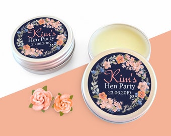 Personalized Hen Party Lip Balm Favors: Bridal Shower Keepsake